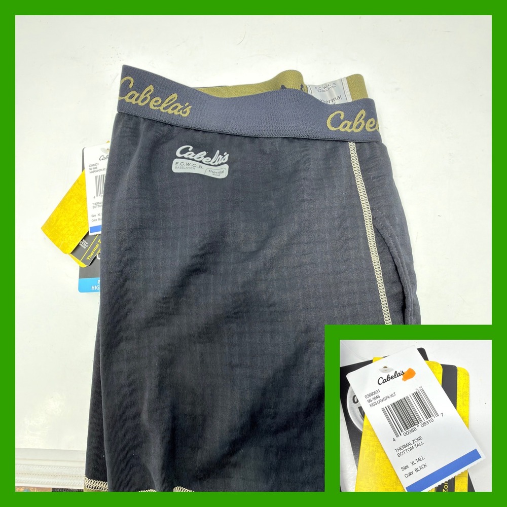 Cabela's E.C.W.C.S. Thermal Zone Baselayer Pants Mens XL Tall Polartec Power Dry